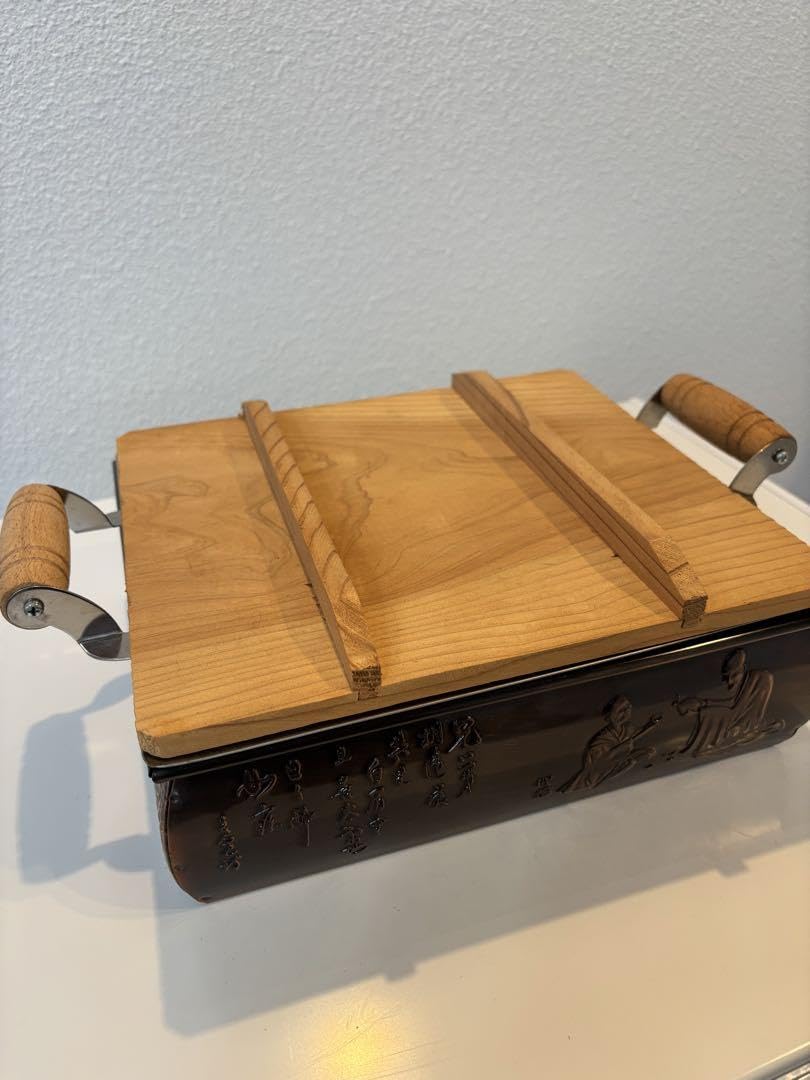 Amazon | おでん鍋 角型 仕切り板付 ステンレス製 木蓋付 | ノー